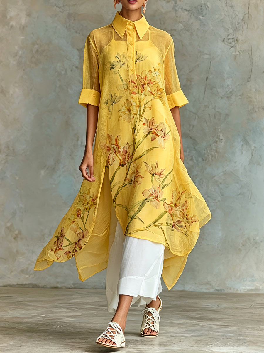Marisol Women's Two-Piece Midi Floral Dress Set – Polyester Blend