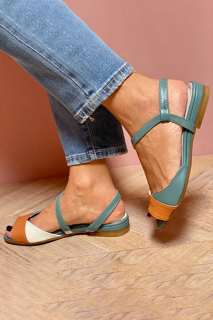 Constance | Slingback Peep-Toe Quilted Sandals