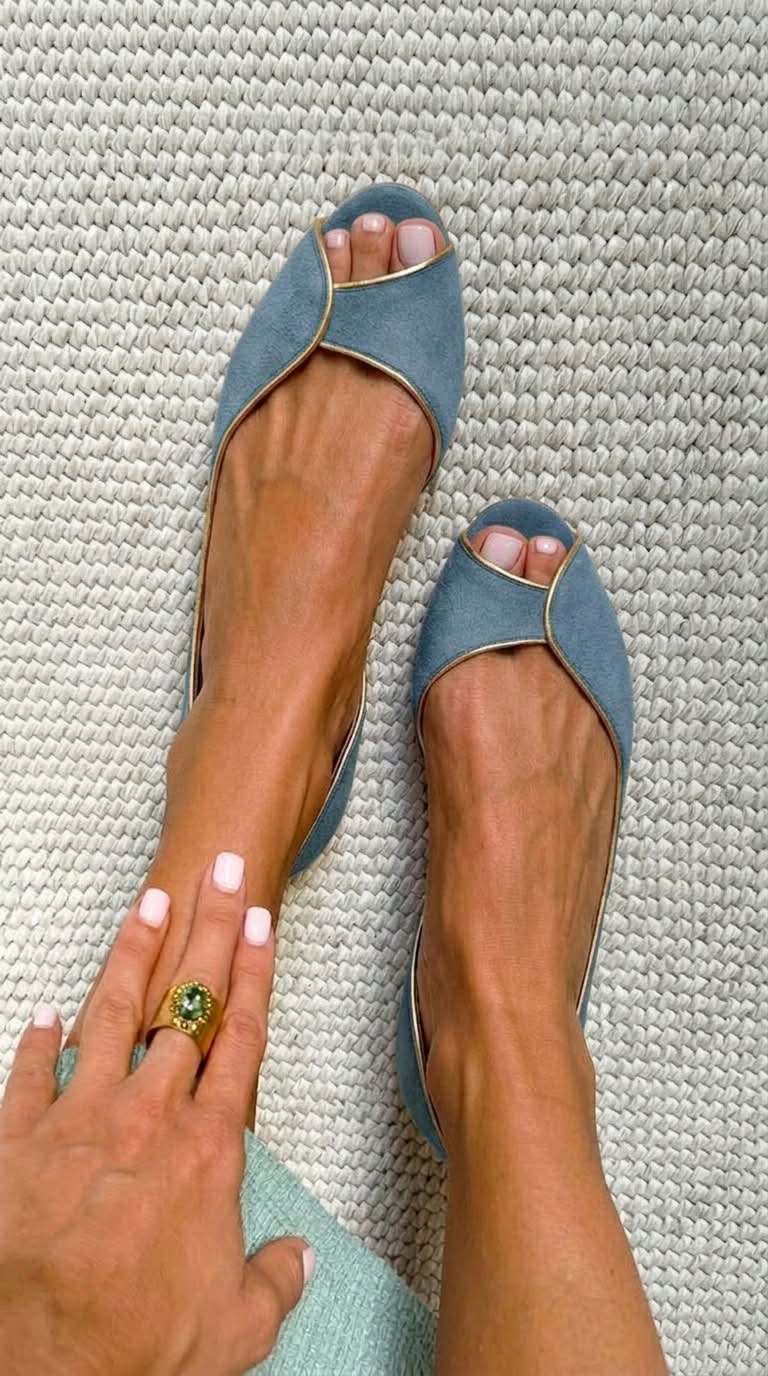 Arabella | Open-Toe d'Orsay Suede Flats