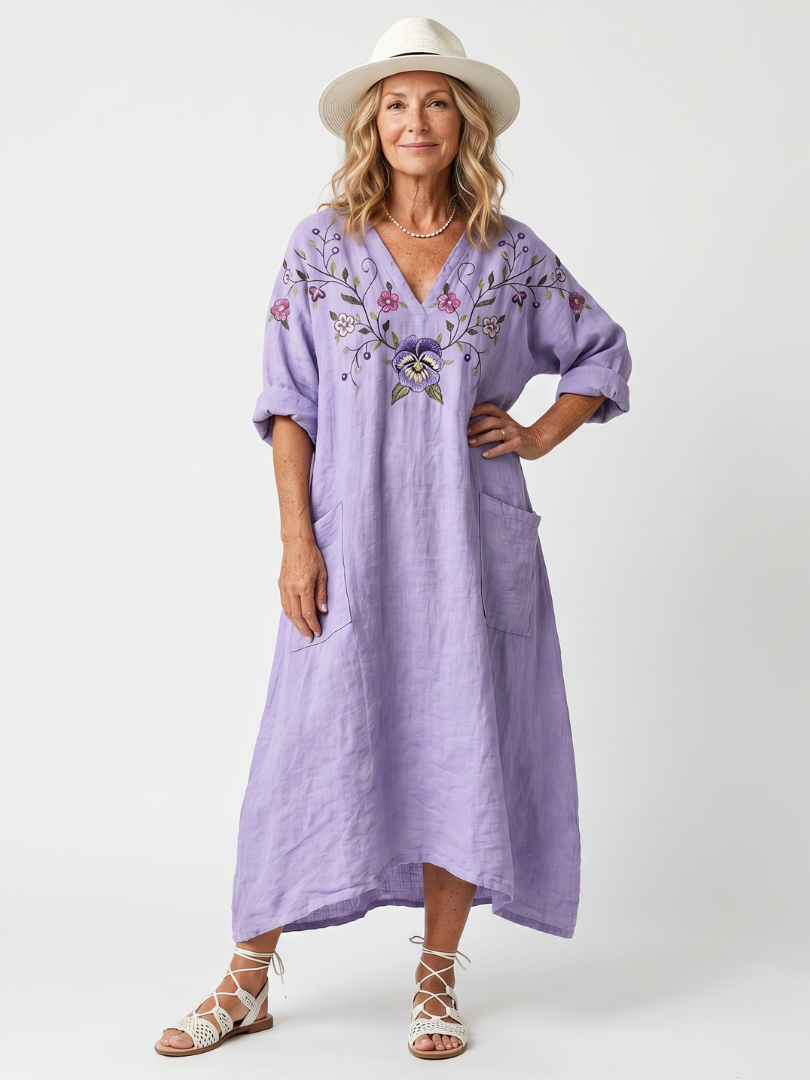 Margaux | V-Neck Pocket Maxi