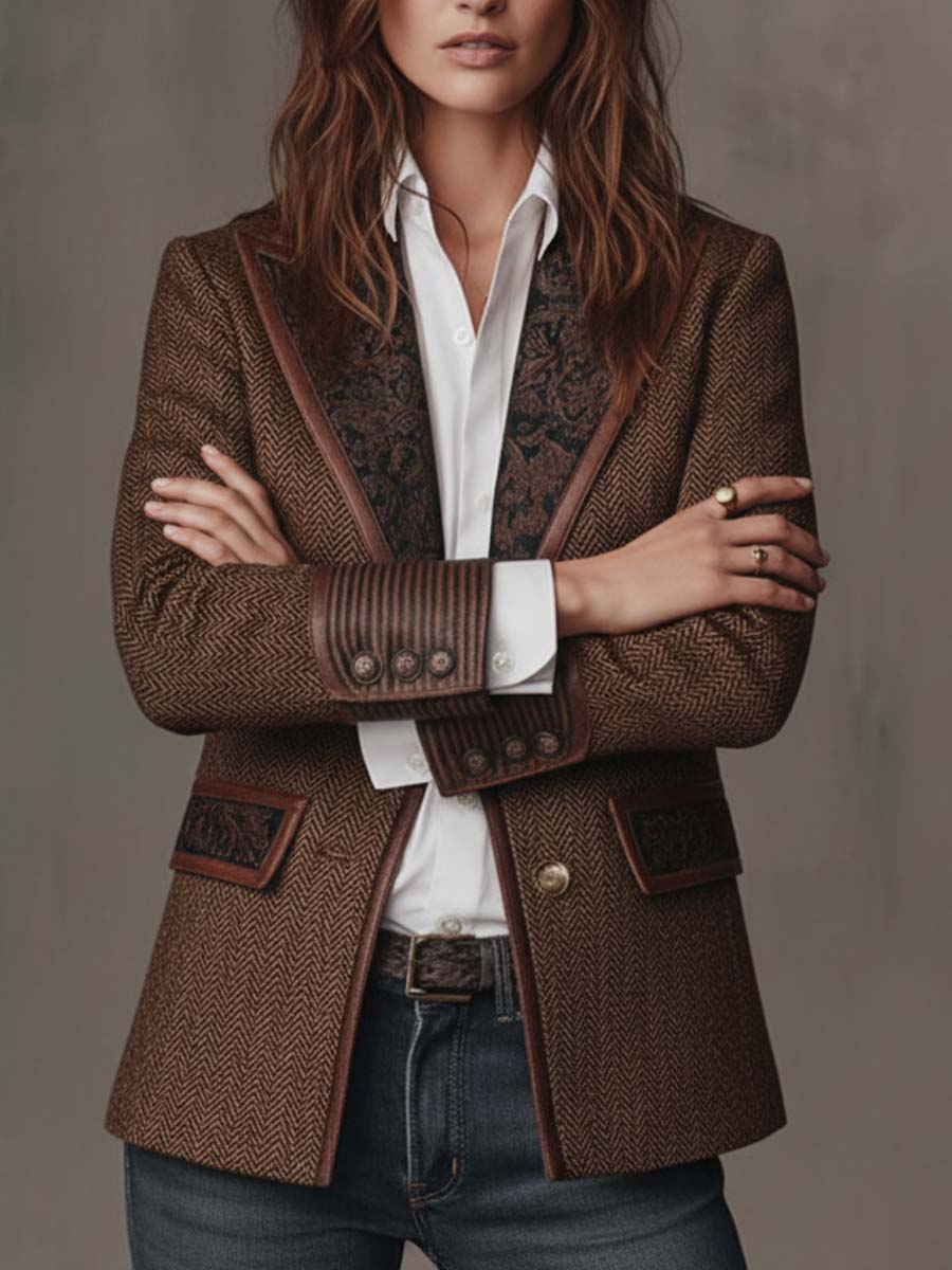Women's Heritage Herringbone Panel Blazer