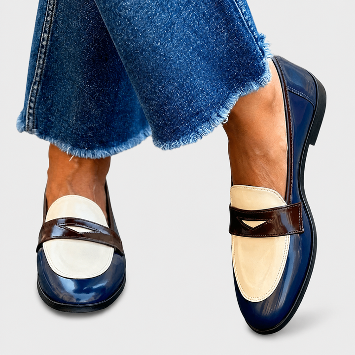 Claudia™ Contrast Leather Moccasins