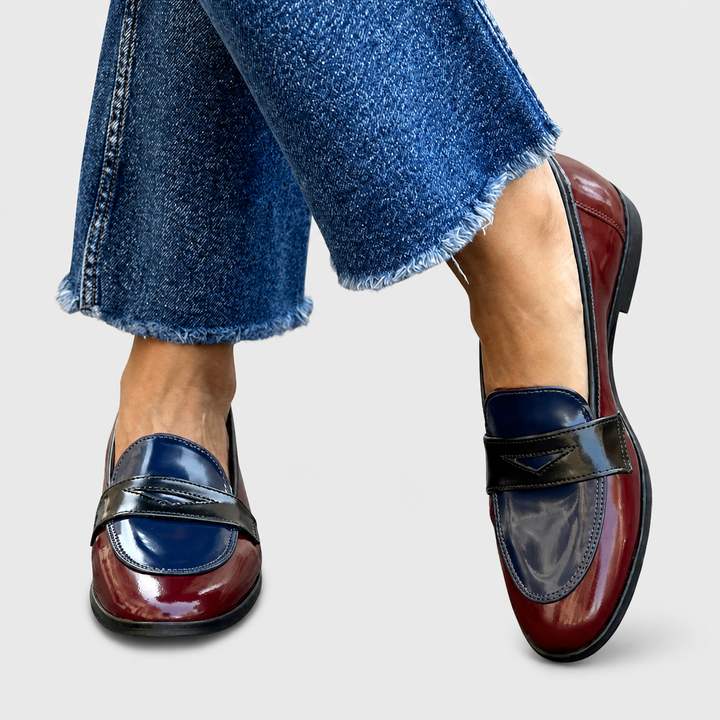 Claudia™ Contrast Leather Moccasins