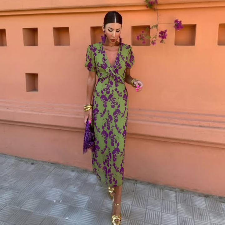 Andrea – Spring Floral Midi Dress