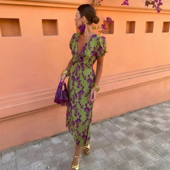 Andrea | Spring Floral Midi Dress
