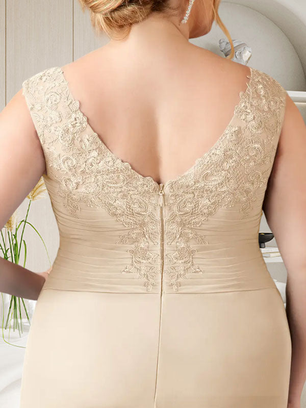 Champagne A-Line Dress with Sweetheart Neckline and Pleated Mesh Design