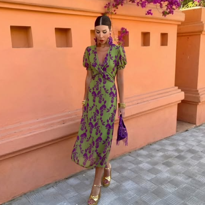 Andrea | Spring Floral Midi Dress