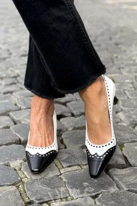Josephine | Mid Cut-Out Elegant Pointed-Toe Heels