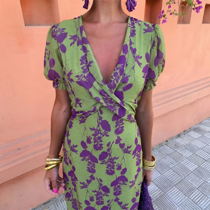 Andrea | Spring Floral Midi Dress