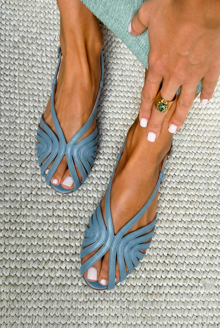 Belinda | Flat Summer Leather Strappy Sandals