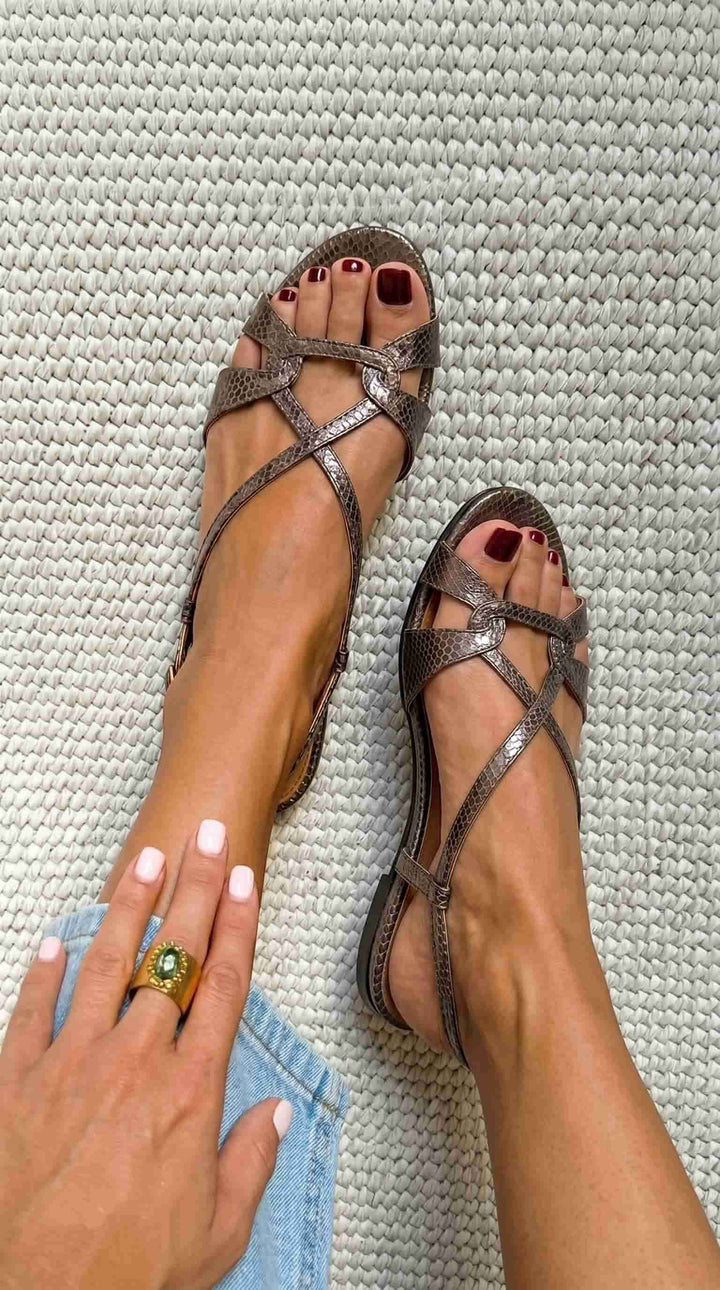 Adriana | Slingback Flat Open-Toe Sandals