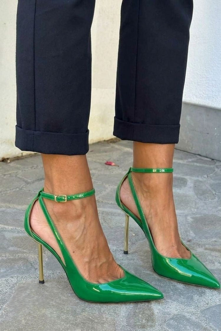 Judith | Stiletto Patent Ankle Strap Heels