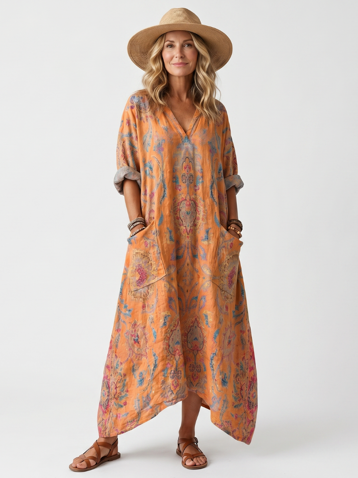 Margaux | V-Neck Pocket Maxi