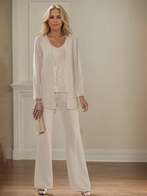 Chiffon Mother of the Bride Pantsuit with Jacket