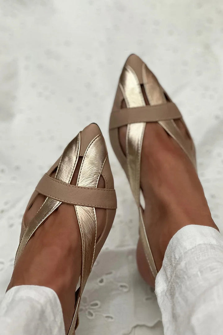 Esther | Slingback Cut-Out Pointed-Toe Flats