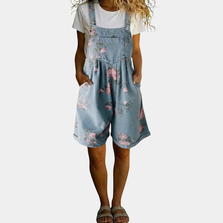Judy | Floral Denim Overall Jacket