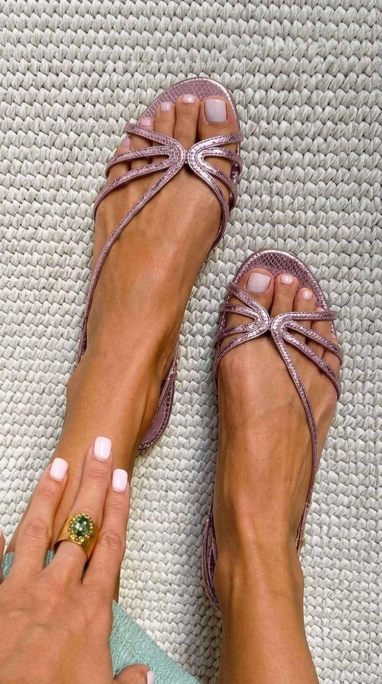 Audrey | Metallic Strappy Sandals