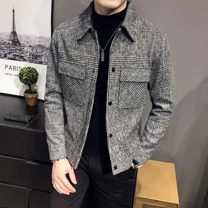 Marcel Handmade Plaid Men's Coat