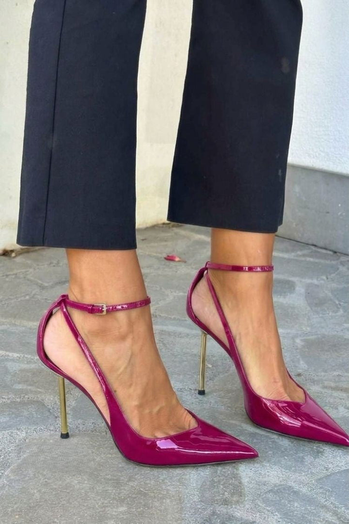 Judith | Stiletto Patent Ankle Strap Heels