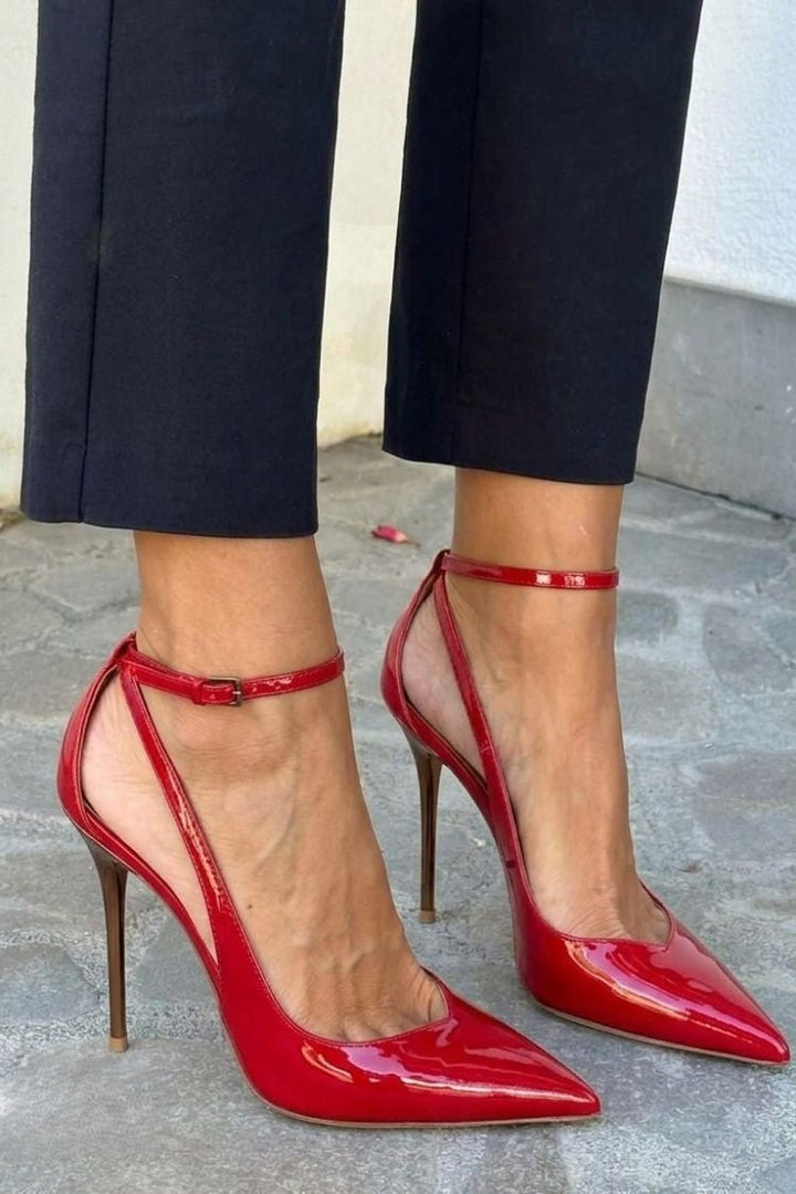 Judith | Stiletto Patent Ankle Strap Heels