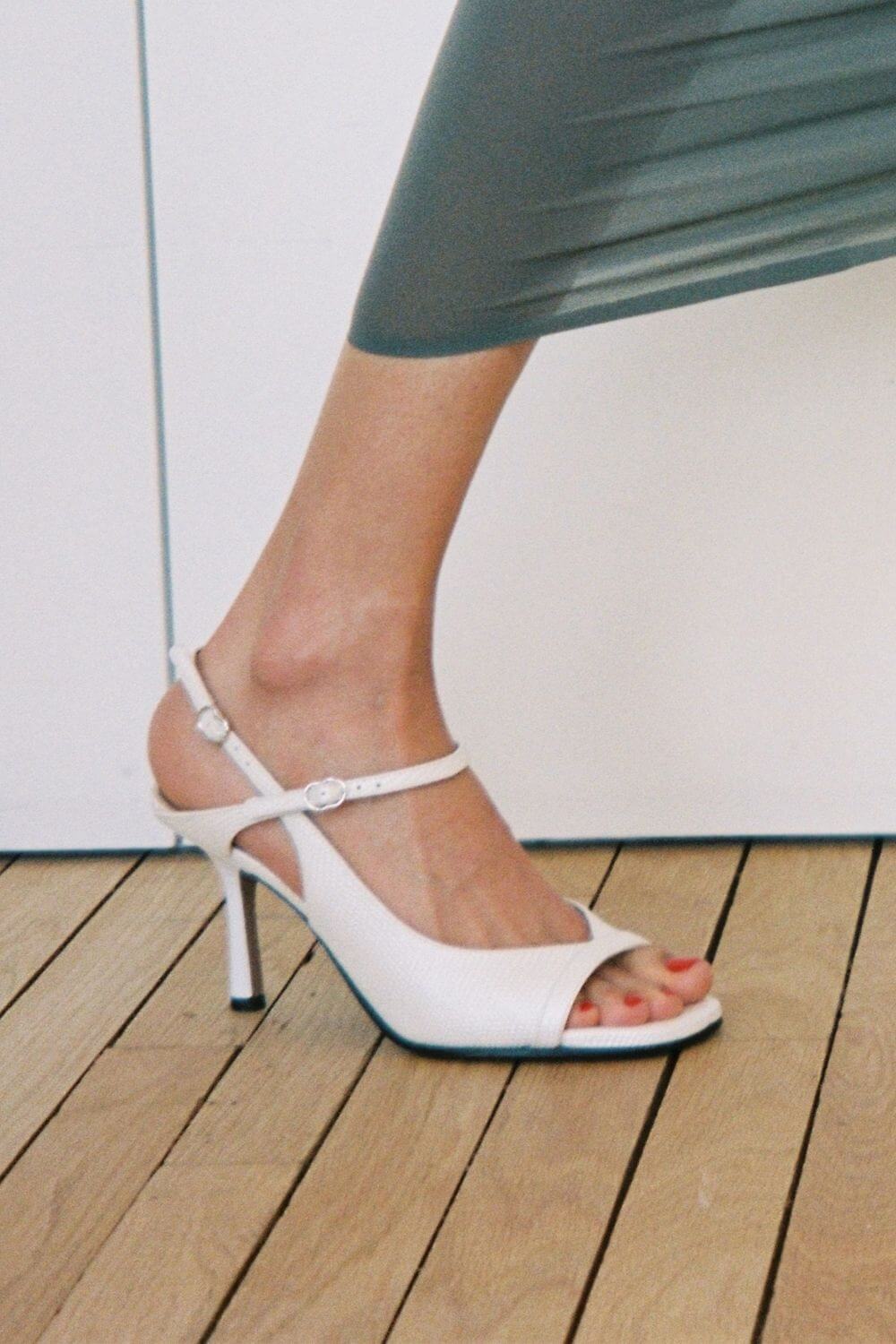 Lucretia | Stiletto Slingback Open-Toe Heels