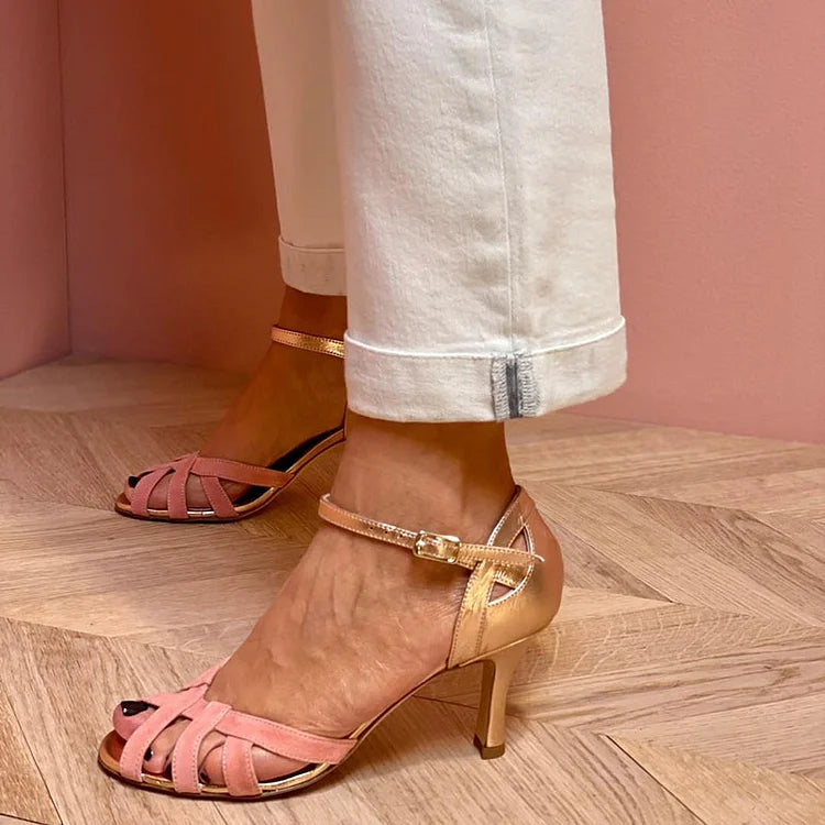 Caroline | Stiletto Cut-Out Peep-Toe Heels