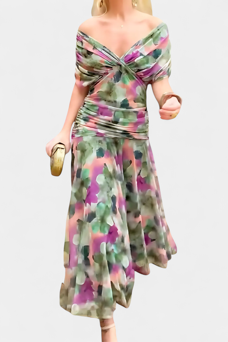 Sophie | V-Neck Floral Maxi Dress