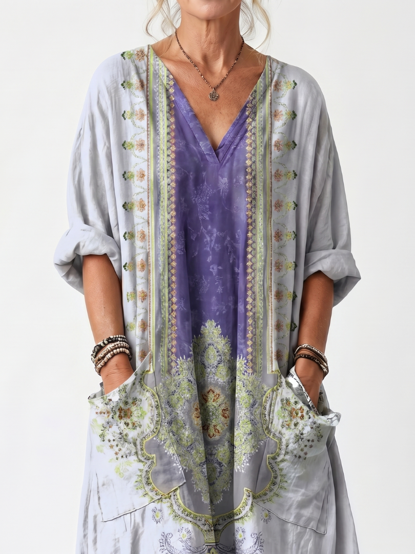 Margaux | V-Neck Pocket Maxi