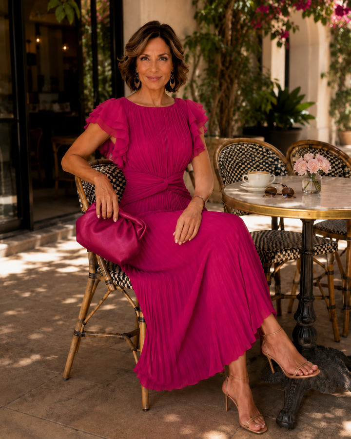 Viviana™ | Elegant Pleated Midi Dress