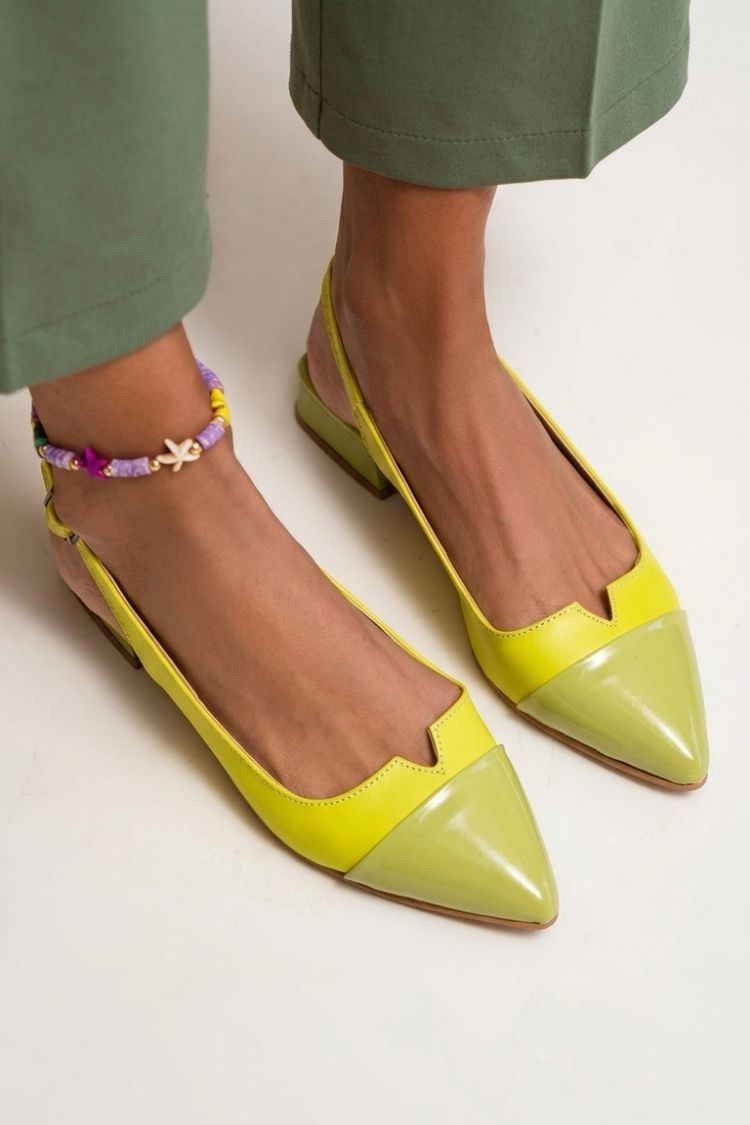 Mercedes | Slingback Cut-Out Pointed-Toe Buckle Flats