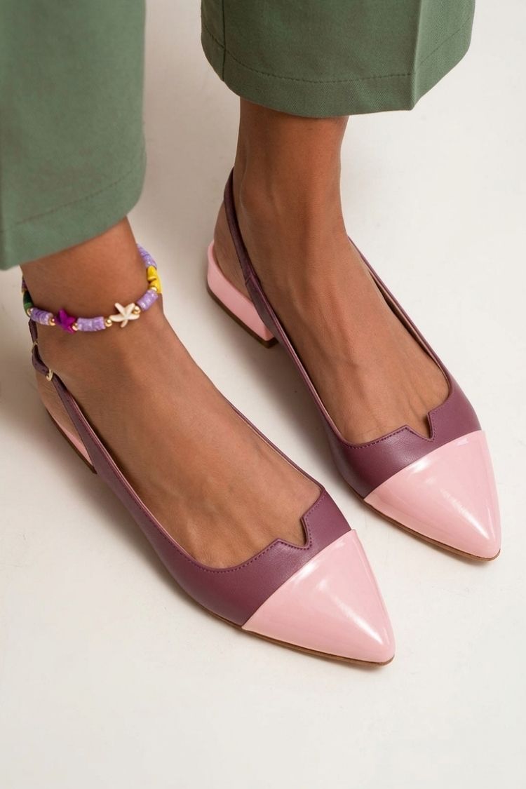 Mercedes | Slingback Cut-Out Pointed-Toe Buckle Flats