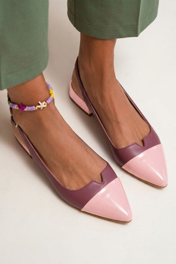 Mercedes | Slingback Cut-Out Pointed-Toe Buckle Flats