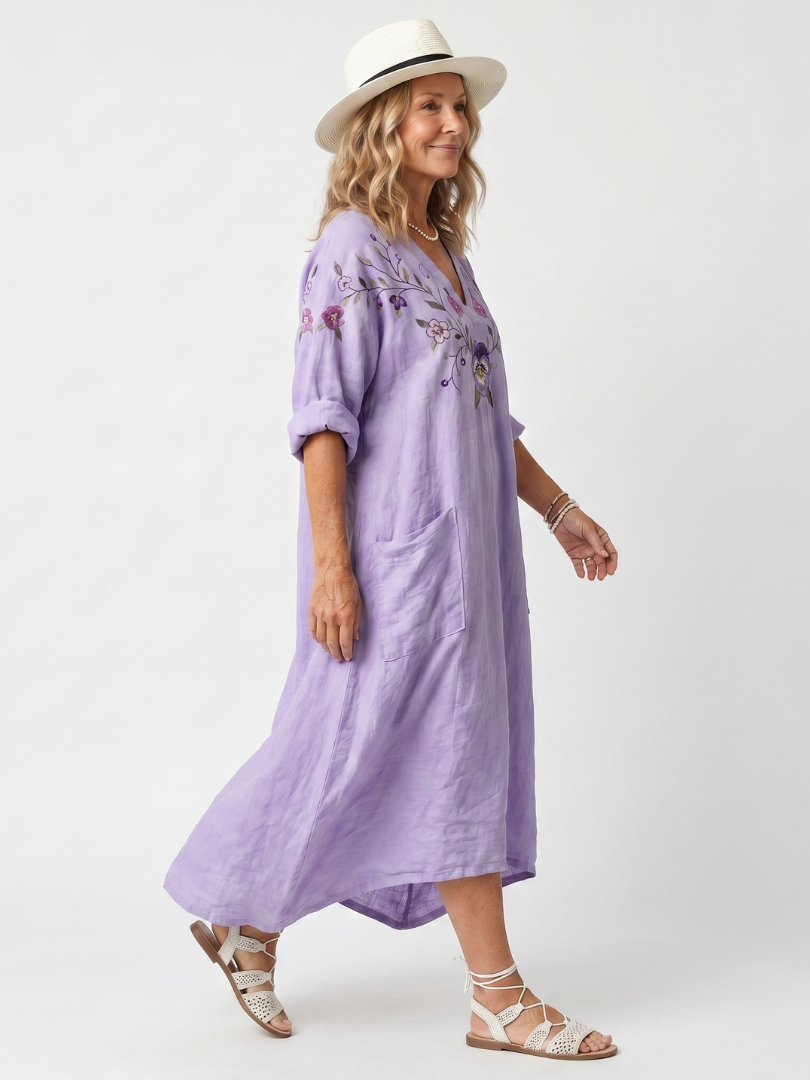 Margaux | V-Neck Pocket Maxi