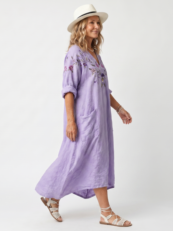 Margaux | V-Neck Pocket Maxi