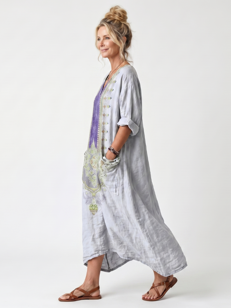 Margaux | V-Neck Pocket Maxi