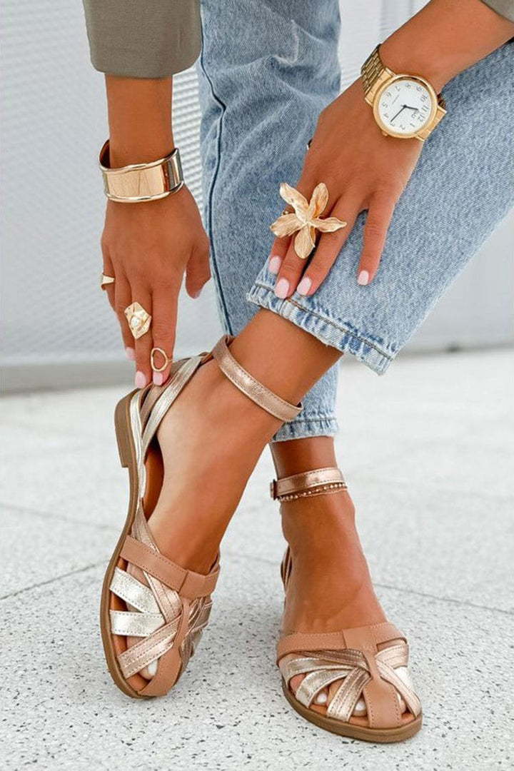 Mabel | Cut-Out Ankle Strap Buckle Sandals