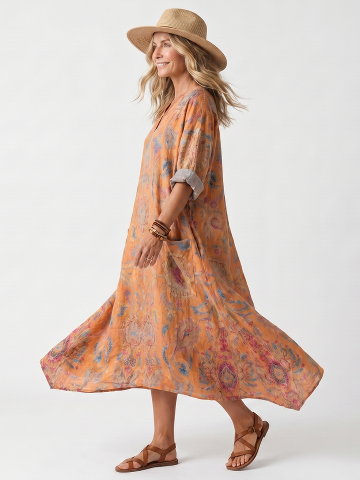 Margaux | V-Neck Pocket Maxi