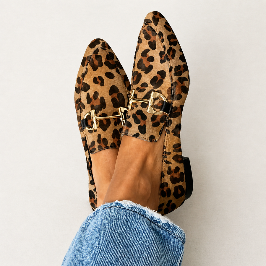 Gia - Sophisticated Leopard-Print Loafers