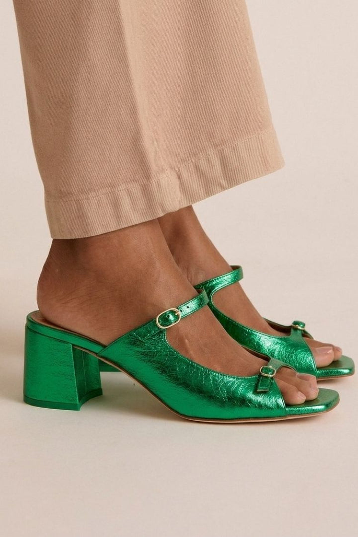 Priscilla | Chunky Slingback Cut-Out Heels