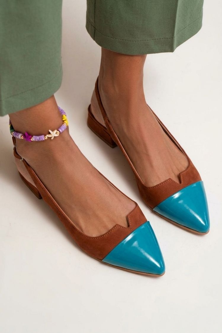 Mercedes | Slingback Cut-Out Pointed-Toe Buckle Flats