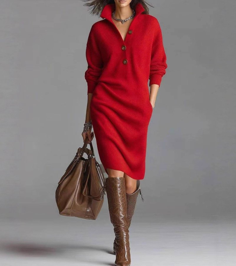 Emily | Cozy Overknee Sweater Dress