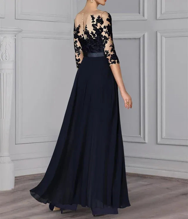 A-Line/Princess Mother of the Bride Dress with Applique Details