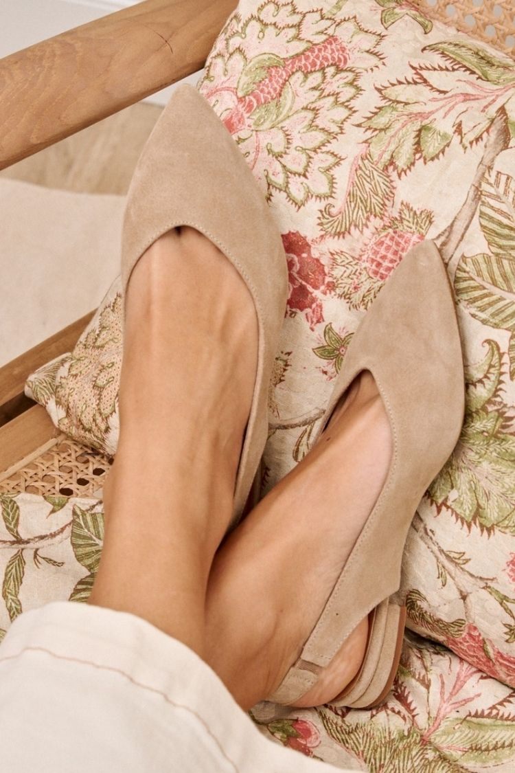 Ingrid – Slingback Suede Pointed-Toe Flats