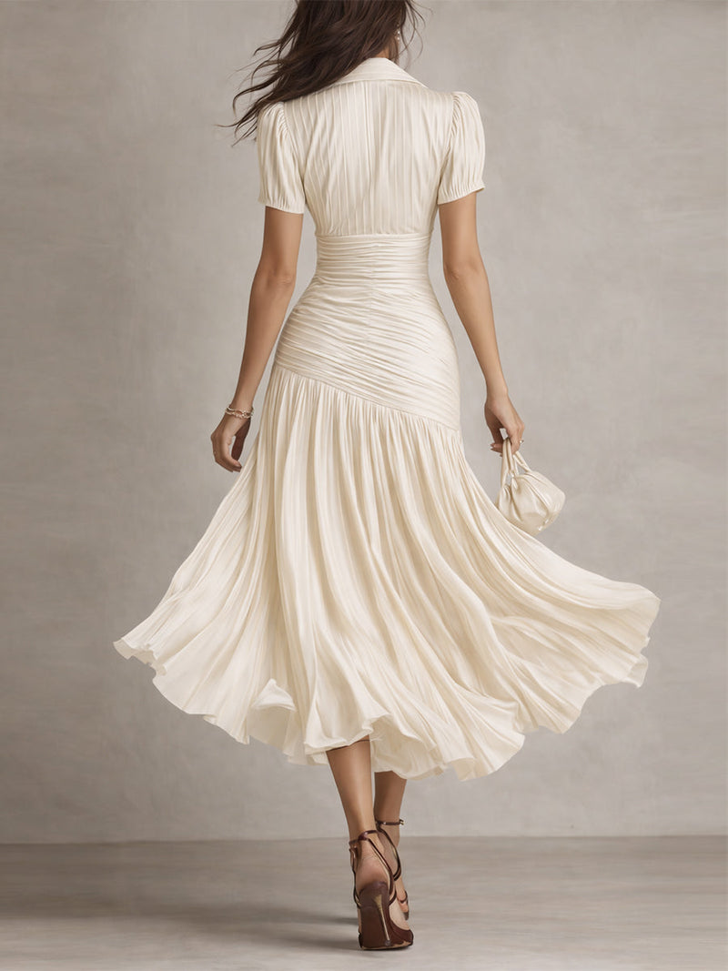 Margaux | Pleated Midi Dress