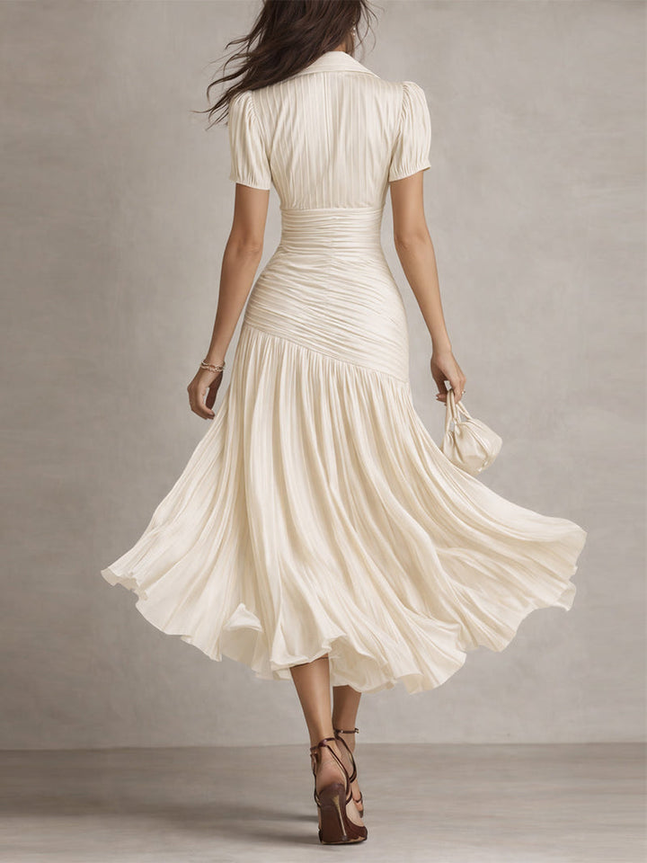 Margaux | Pleated Midi Dress