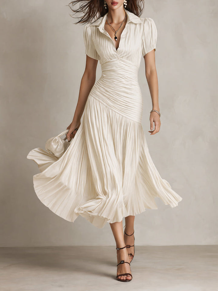 Margaux | Pleated Midi Dress