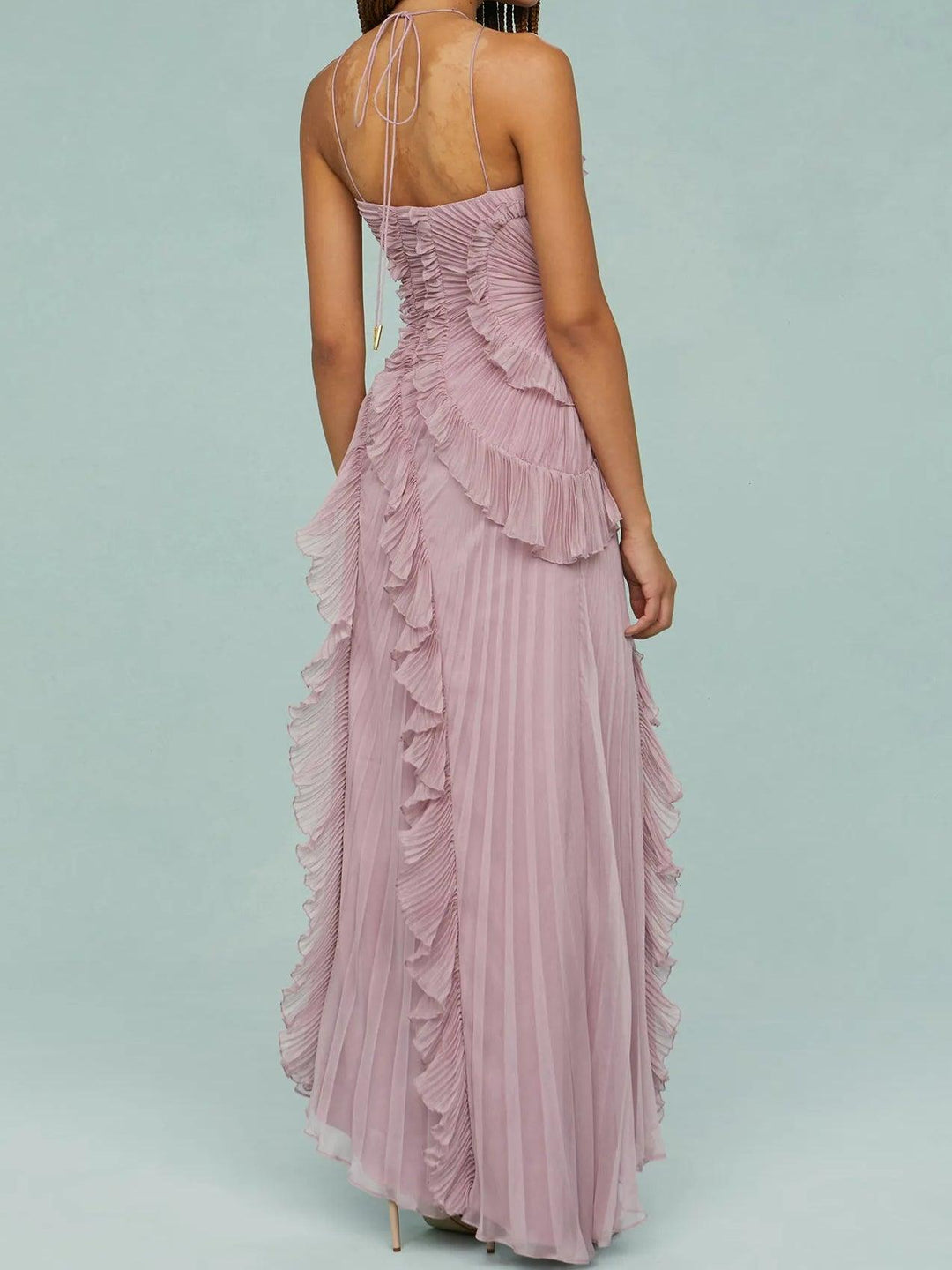 The Seraphina | Pleated Ruffle Maxi Dress