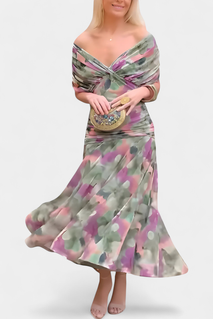 Sophie | V-Neck Floral Maxi Dress