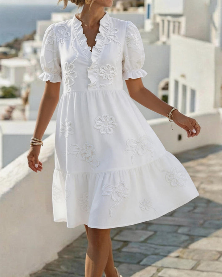 Rosalie | Embroidered Tiered Dress