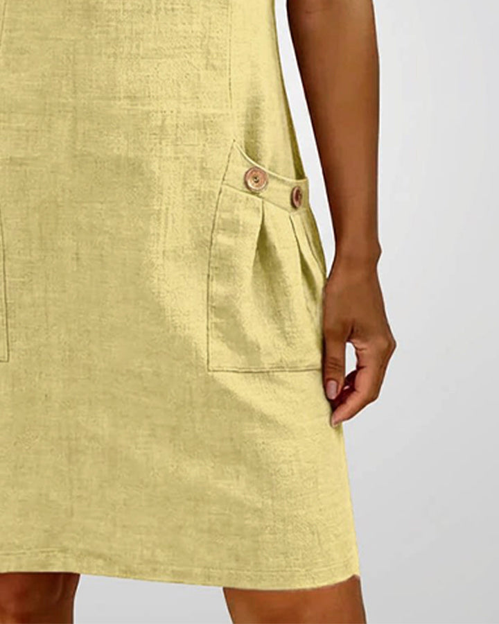 Lisa | Cotton Dress with Zipper Pocket